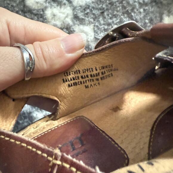 Born Shoes Fisherman Sandals Mens Size 8 EU 39 Leather Buckle Comfort - Picture 8 of 10